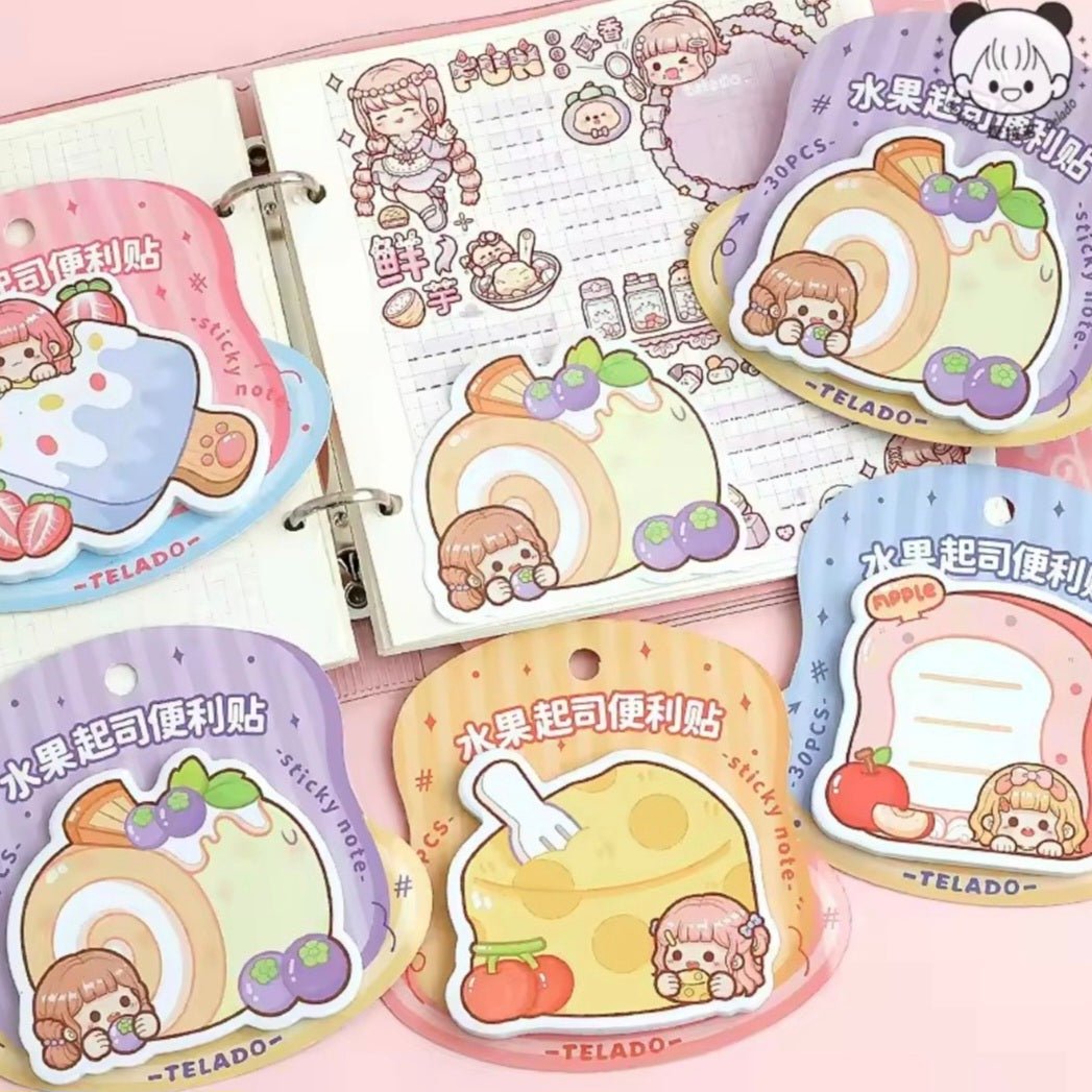 Foodie Sticky Note Papers - The Kawaii Nest