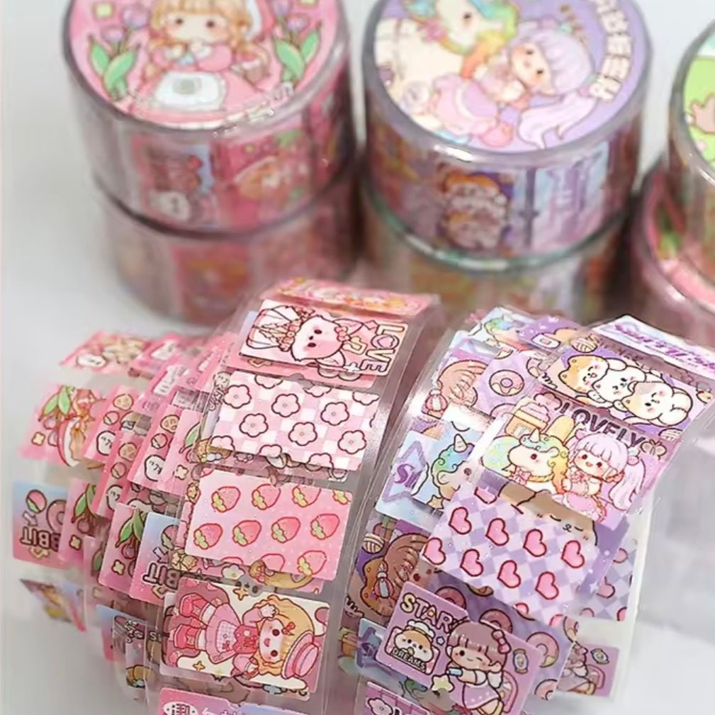 Frosted Kawaii Sticker Rolls - The Kawaii Nest