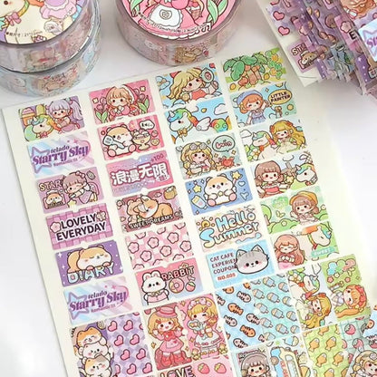 Frosted Kawaii Sticker Rolls - The Kawaii Nest