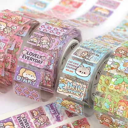 Frosted Kawaii Sticker Rolls - The Kawaii Nest