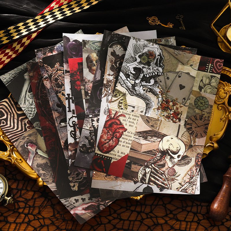 Gothic Night Castle ~ Washi Sticker and Journaling Paper Book ~ 50 Pages - The Kawaii Nest