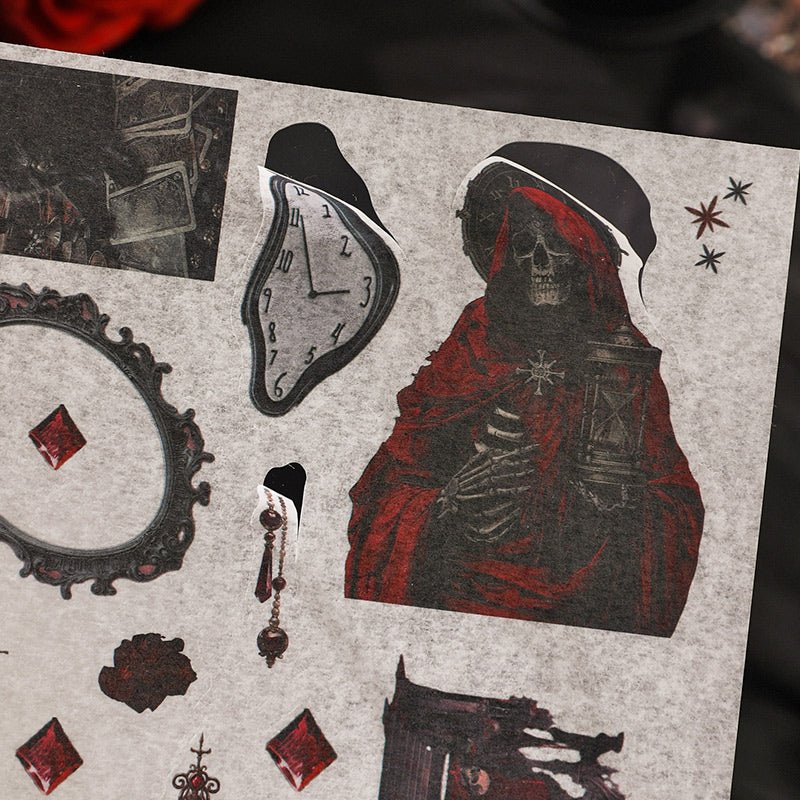 Gothic Night Castle ~ Washi Sticker and Journaling Paper Book ~ 50 Pages - The Kawaii Nest