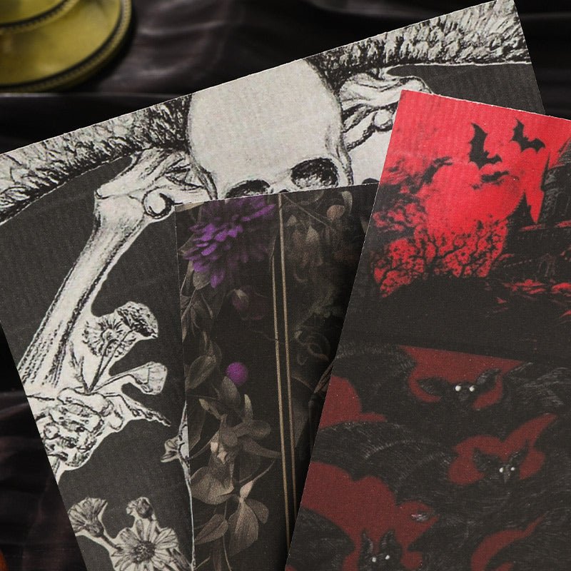 Gothic Night Castle ~ Washi Sticker and Journaling Paper Book ~ 50 Pages - The Kawaii Nest