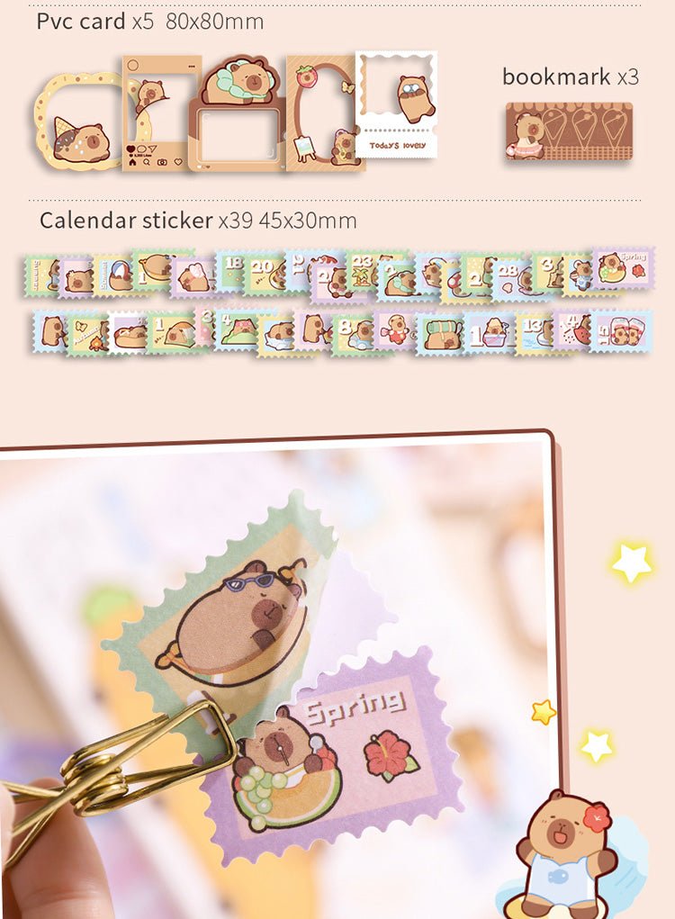 Happy Capybara Journal Set - The Kawaii Nest