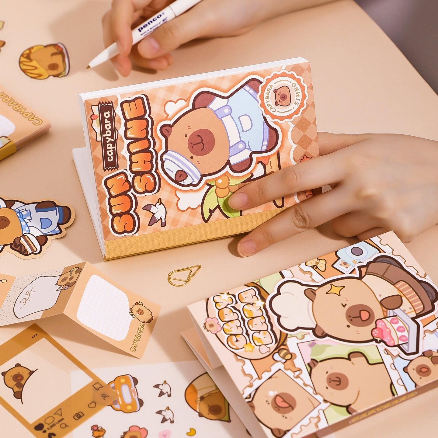 Happy Capybara Journal Set - The Kawaii Nest