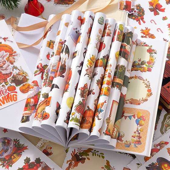 Happy Holidays Sticker Book - The Kawaii Neststickers