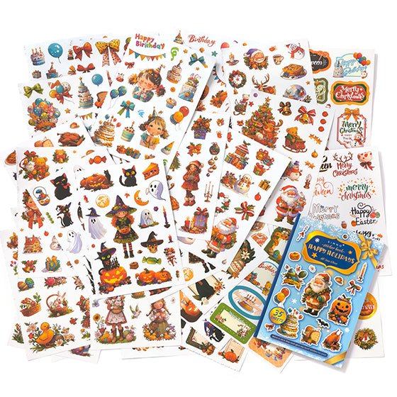 Happy Holidays Sticker Book - The Kawaii Neststickers