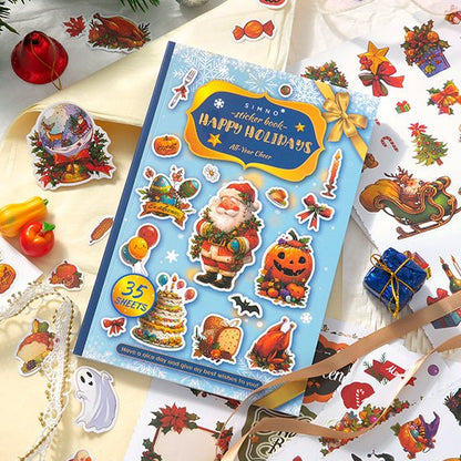 Happy Holidays Sticker Book - The Kawaii Neststickers