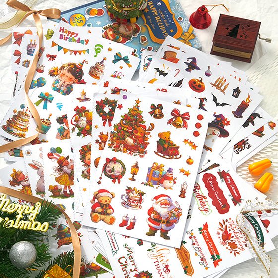 Happy Holidays Sticker Book - The Kawaii Neststickers