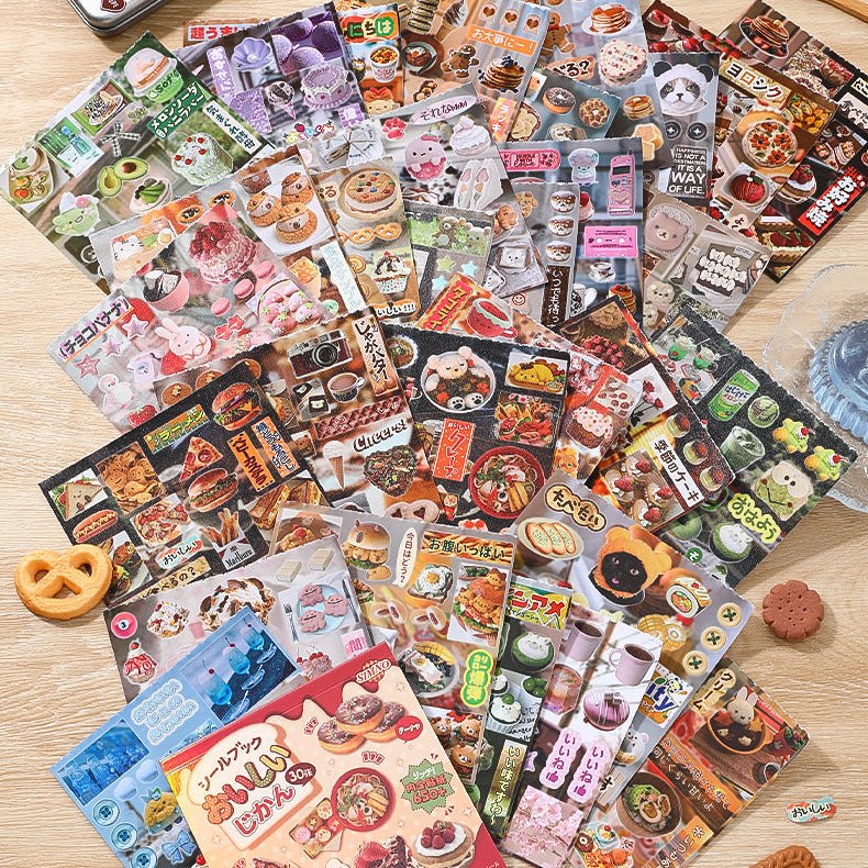 Japanese - Style Dessert Collage Sticker Books - The Kawaii Nest