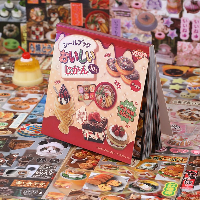 Japanese - Style Dessert Collage Sticker Books - The Kawaii Nest