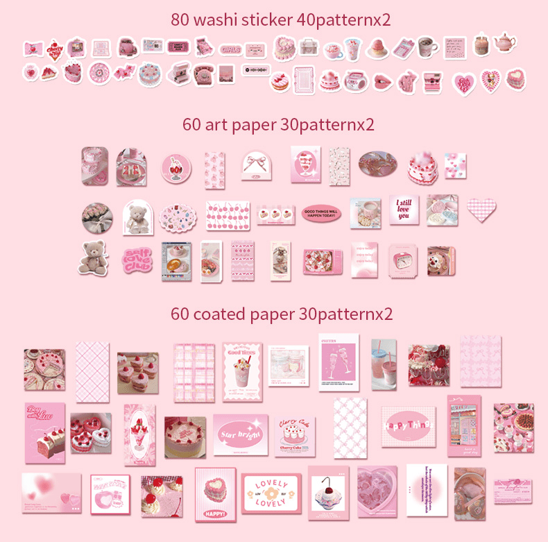 Journal Scrapbook Packs ~ 200 Pieces - The Kawaii Nest
