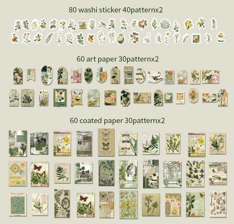 Journal Scrapbook Packs ~ 200 Pieces - The Kawaii Nest