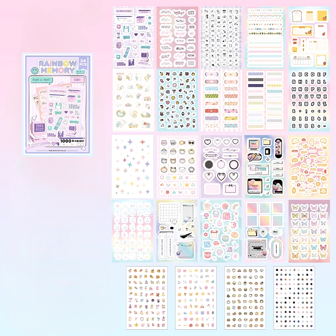 Kawaii Deco Sticker Books ~ 1000+ Stickers - The Kawaii Nest