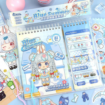 Kawaii Fashion Delight ~ Dress - Up Dolls Flip Books - The Kawaii Neststickers