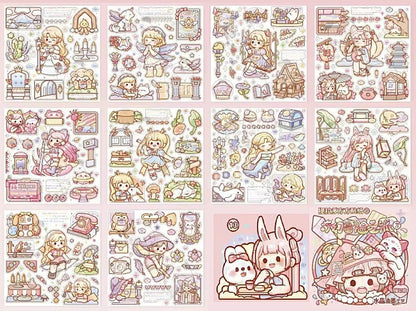 Kawaii Journaling Sticker Sheets ~ 10 Sheet Pack - The Kawaii Nest