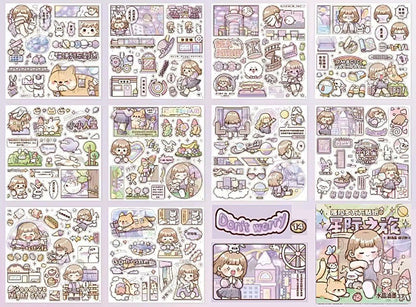 Kawaii Journaling Sticker Sheets ~ 10 Sheet Pack - The Kawaii Nest