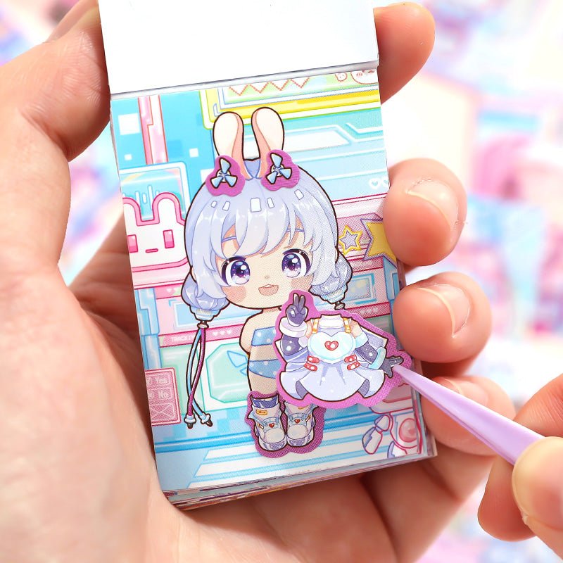 Kawaii Mini Dress - Up Doll Sticker Books - The Kawaii Nest