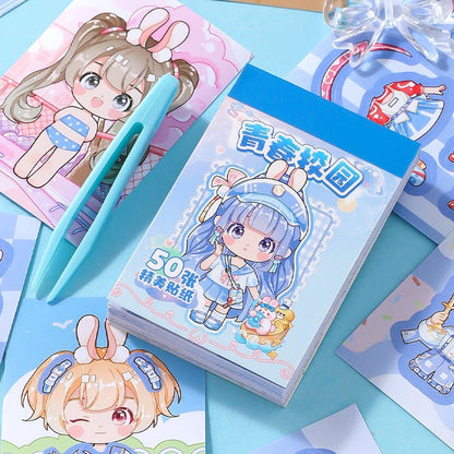 Kawaii Mini Dress - Up Doll Sticker Books - The Kawaii Nest
