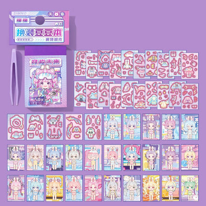 Kawaii Mini Dress - Up Doll Sticker Books - The Kawaii Nest