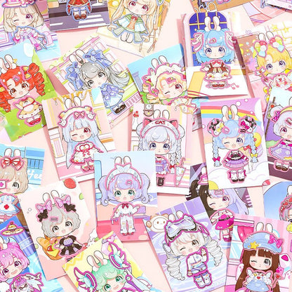 Kawaii Mini Dress - Up Doll Sticker Books - The Kawaii Nest