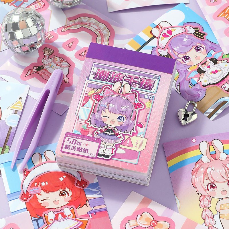 Kawaii Mini Dress - Up Doll Sticker Books - The Kawaii Nest