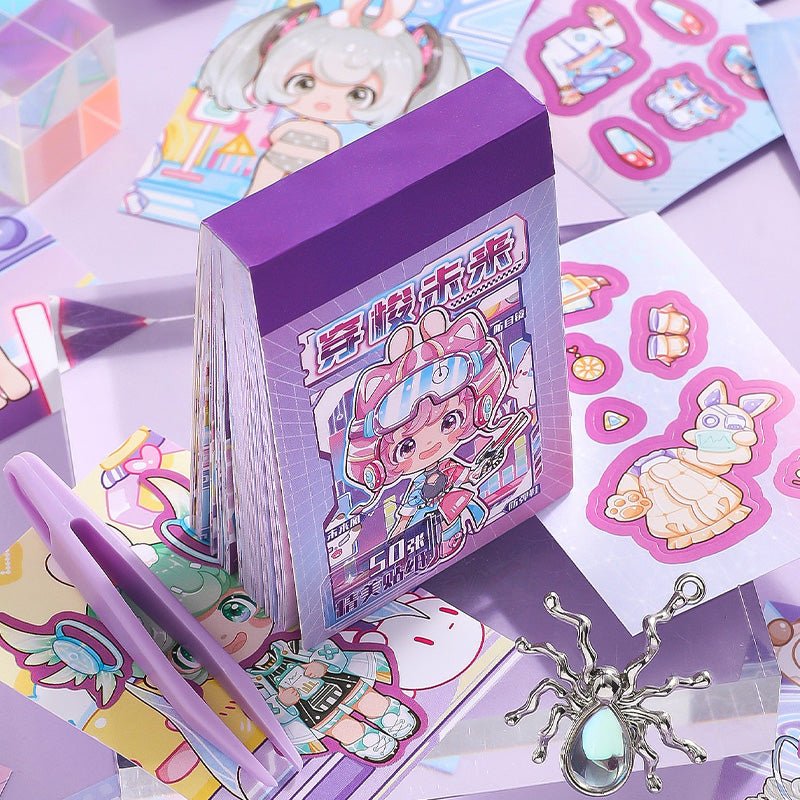 Kawaii Mini Dress - Up Doll Sticker Books - The Kawaii Nest