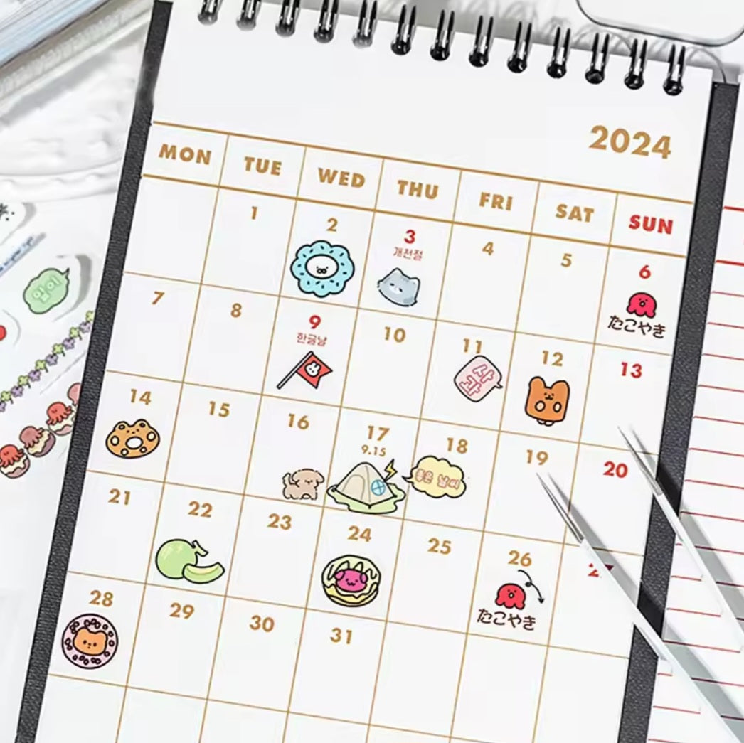 korean style pet sticker books planner example