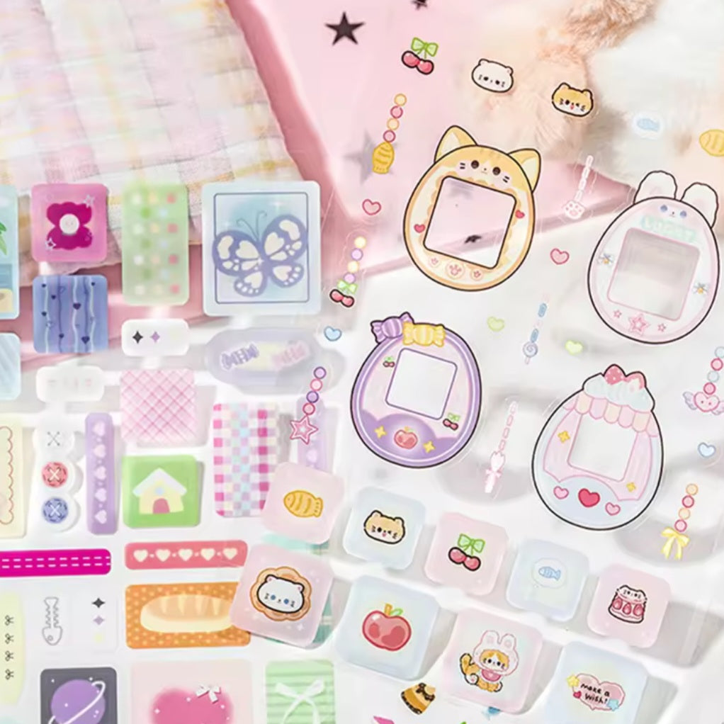 korean style pet sticker books tamagotchi sheet example