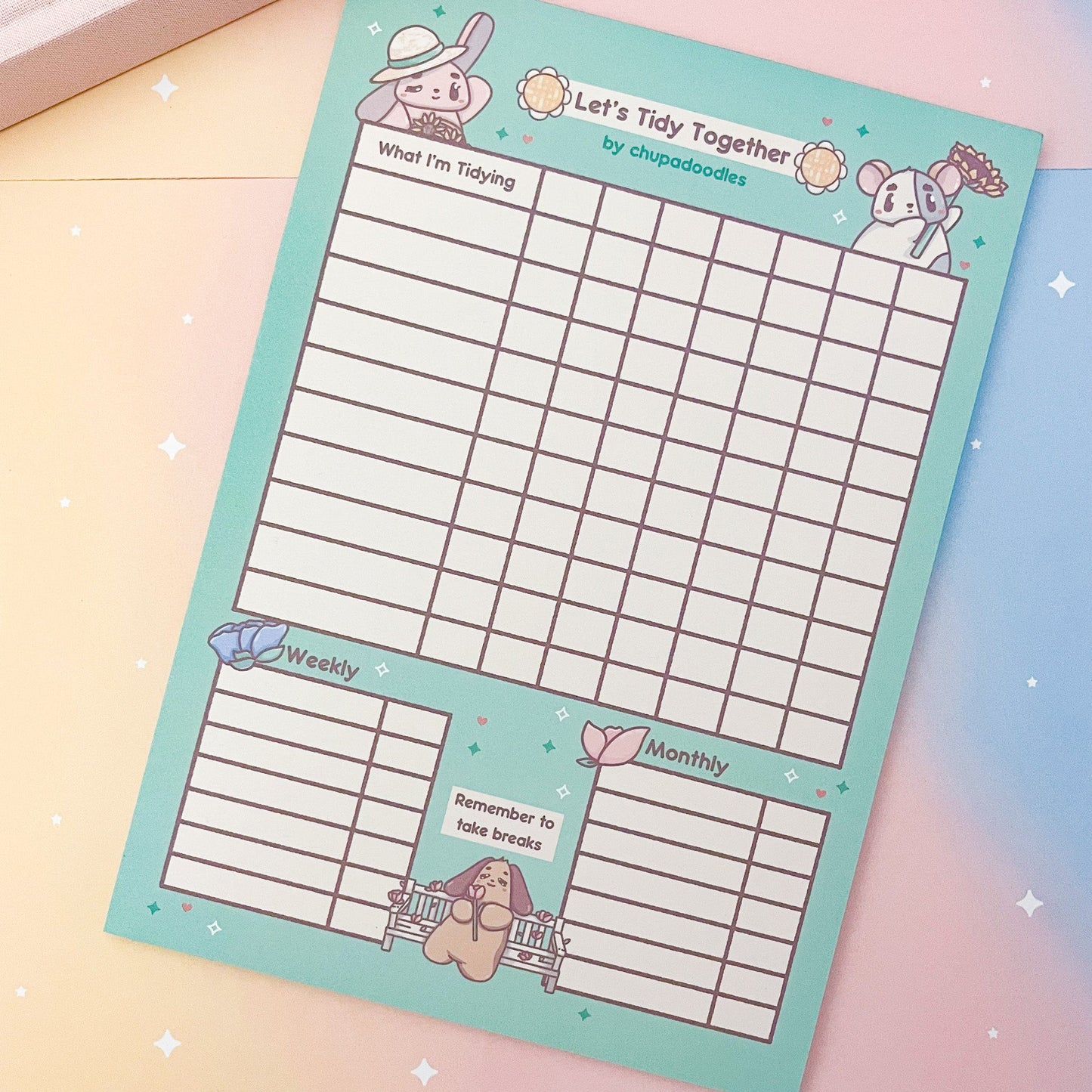 Let’s Tidy Chore List ~ Planner Notepad ~ A5 - The Kawaii Nest