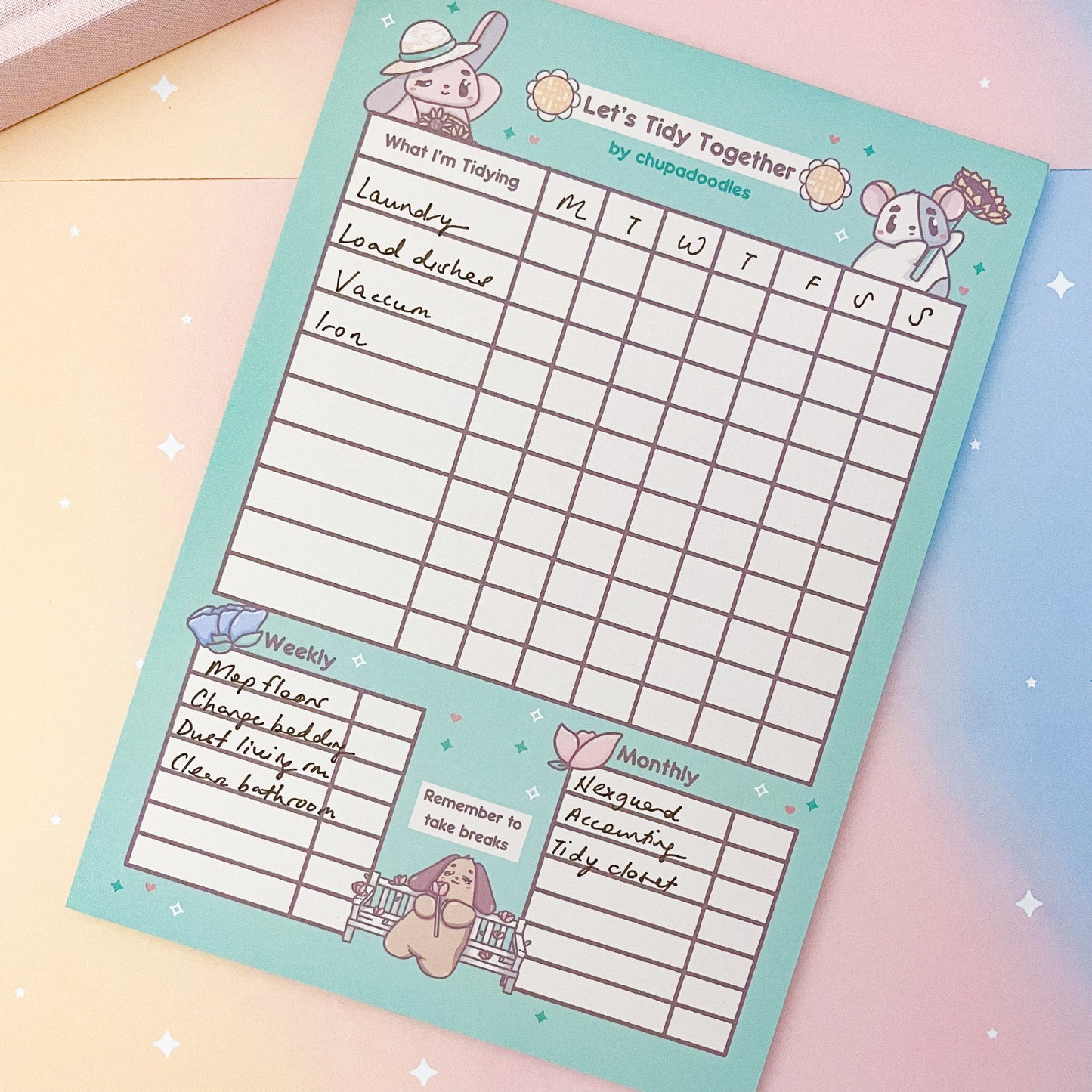 Let’s Tidy Chore List ~ Planner Notepad ~ A5 - The Kawaii Nest