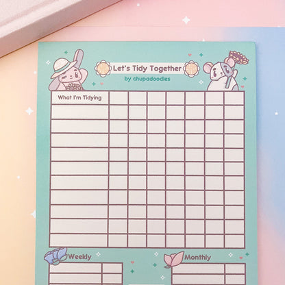Let’s Tidy Chore List ~ Planner Notepad ~ A5 - The Kawaii Nest