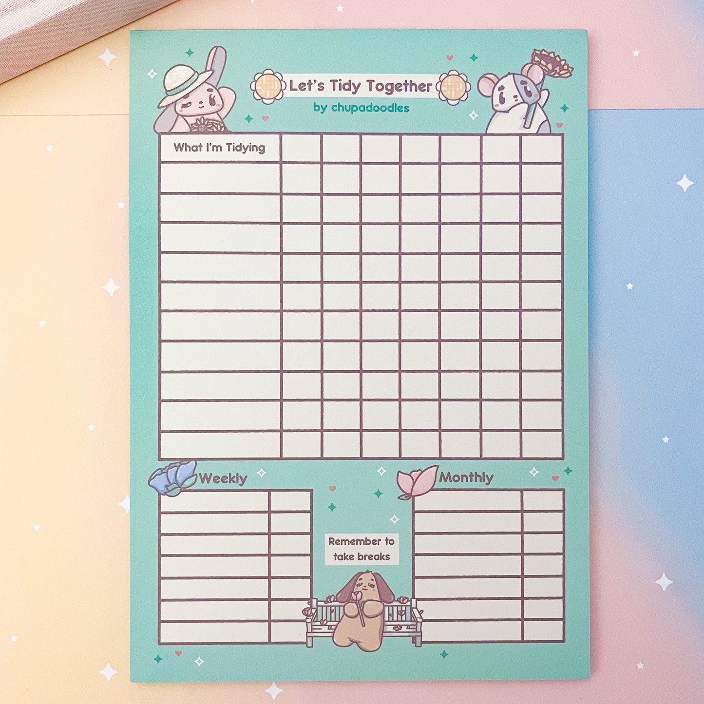 Let’s Tidy Chore List ~ Planner Notepad ~ A5 - The Kawaii Nest