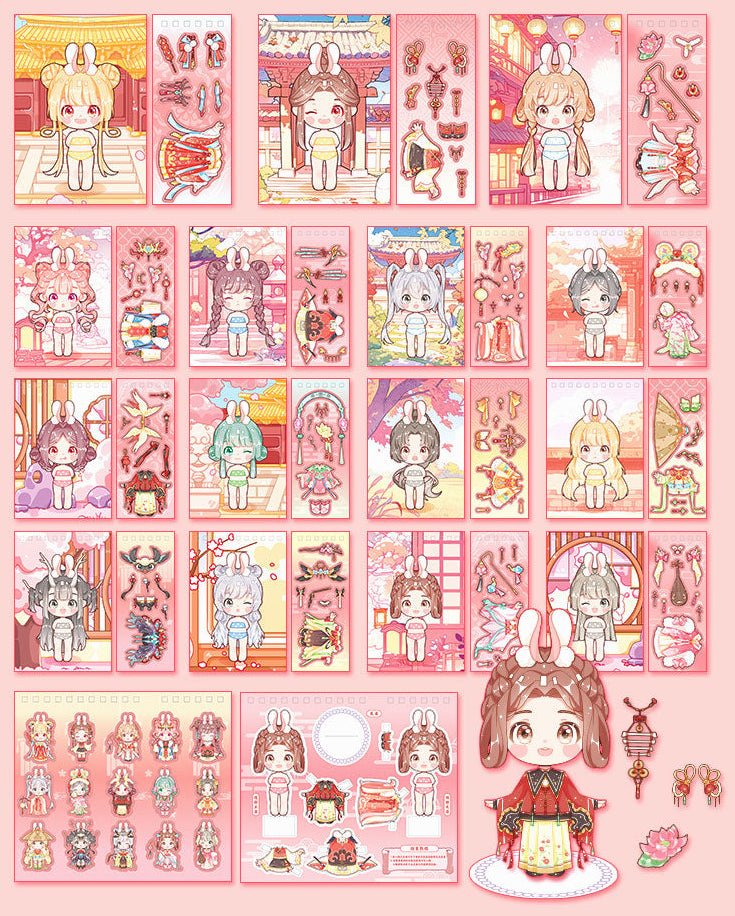 Little Princess ~ Dress - Up Dolls Flip Books - The Kawaii Nest