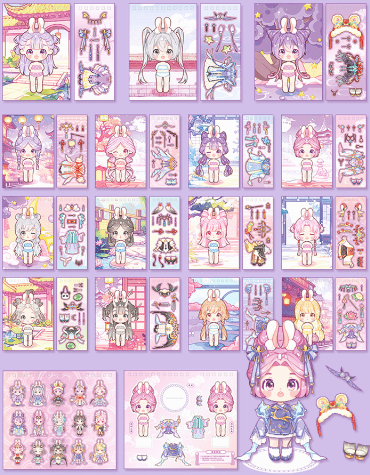 Little Princess ~ Dress - Up Dolls Flip Books - The Kawaii Nest