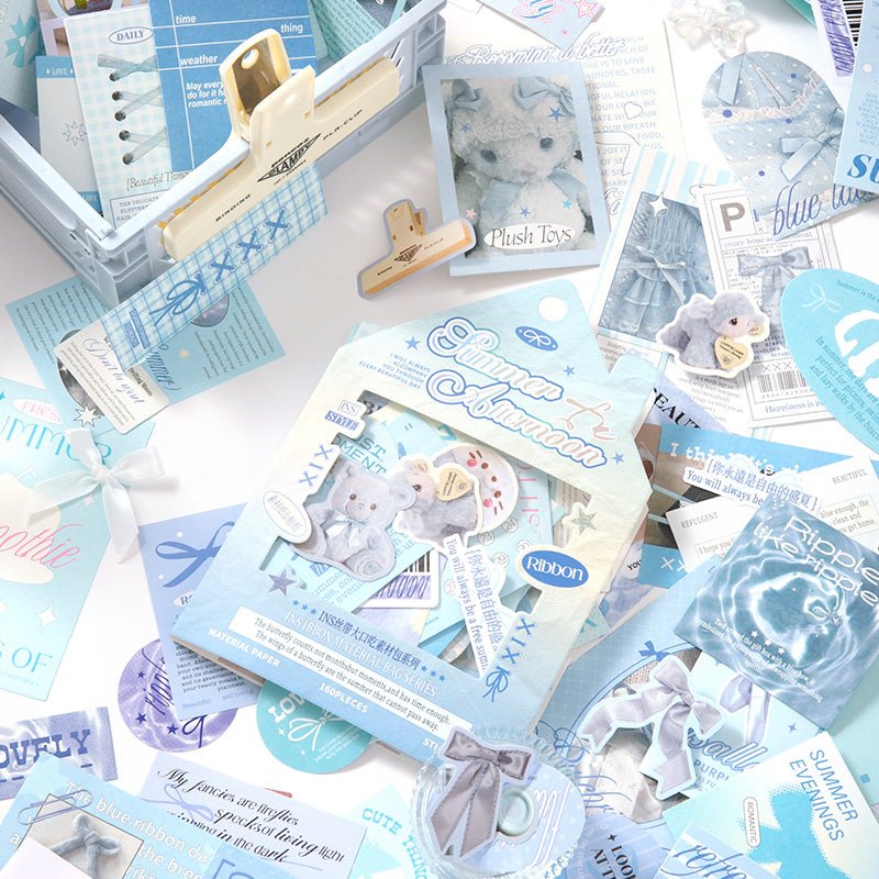 Material Papers & Stickers Pack ~ 160 Pieces - The Kawaii Nest