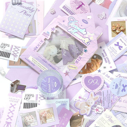 Material Papers & Stickers Pack ~ 160 Pieces - The Kawaii Nest