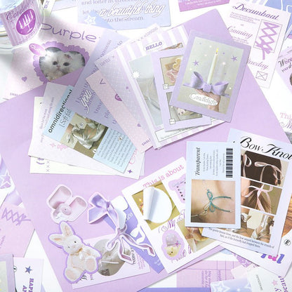 Material Papers & Stickers Pack ~ 160 Pieces - The Kawaii Nest