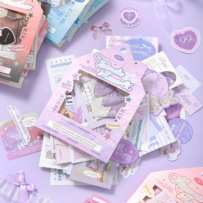 Material Papers & Stickers Pack ~ 160 Pieces - The Kawaii Nest