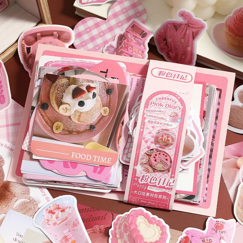 Pink Diary Journal Scrapbook Pack - The Kawaii Nest