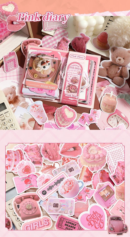 Pink Diary Journal Scrapbook Pack - The Kawaii Nest