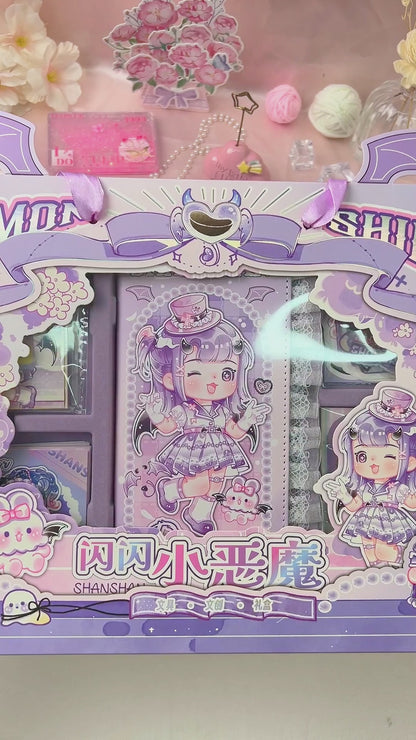 Kawaii Lace Journal Set – Angel and Demon Edition