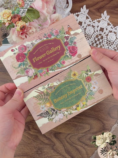 Flower & Botanic ~ Washi Tape Collector Box ~ 18 Rolls