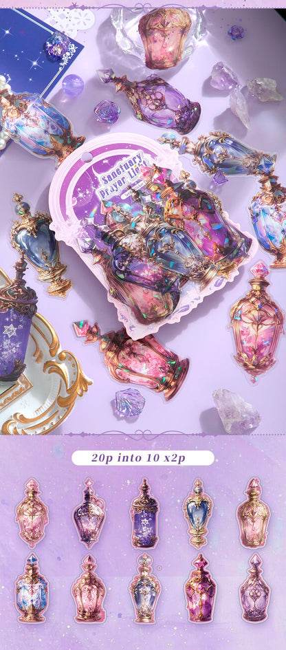 Sanctuary Prayer Light – Ethereal P.E.T. Sticker Packs - The Kawaii Nest