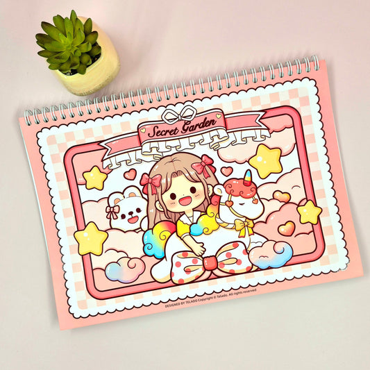 Secret Garden A4 Sticker Release Book - The Kawaii Nest