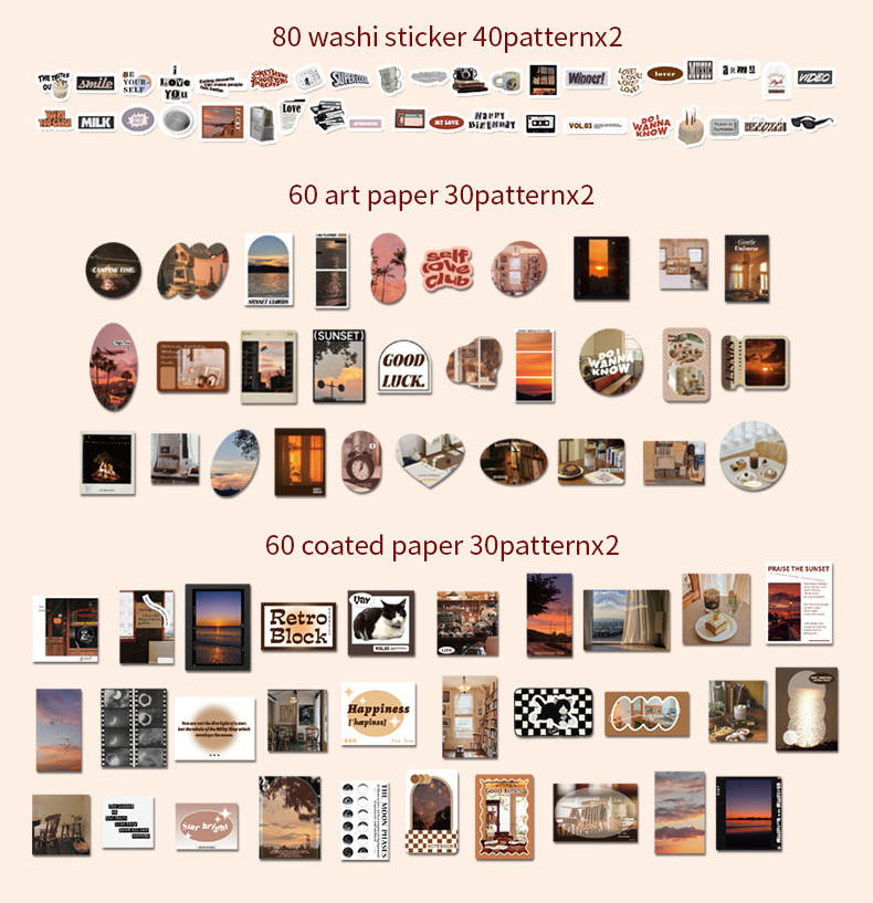 Journal Scrapbook Packs ~ 200 Pieces