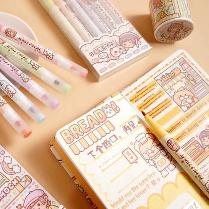 Small Mochi 6 Pack Twin Tip Highlighters - The Kawaii Nest