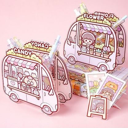 Small Mochi Acrylic Pen Holder - The Kawaii Nest