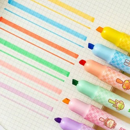 Small Mochi Push Tip Markers - 6 Pack - The Kawaii Nest