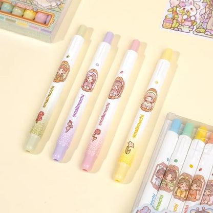 Small Mochi Push Tip Markers - 6 Pack - The Kawaii Nest
